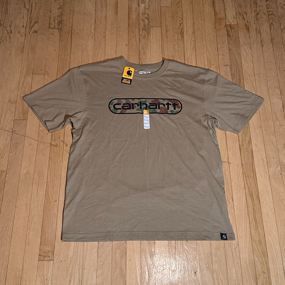 Carhartt Men's Loose Fit Heavyweight Short Sleeve Camo Logo Graphic T-Shirt